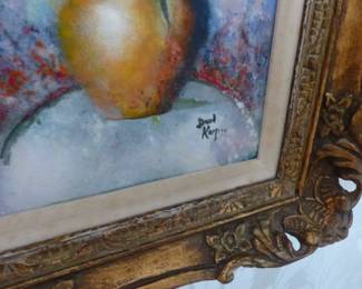 Enamel on copper painting signed by David Karp