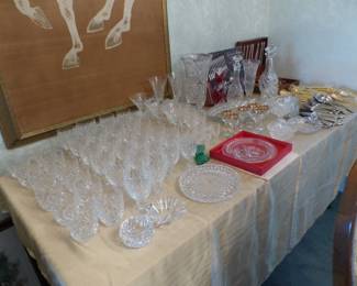 Waterford glassware & plates 