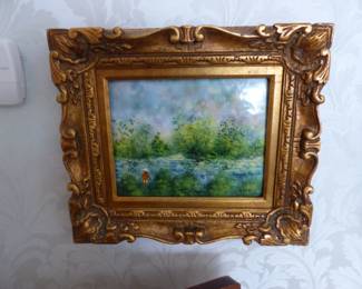 Enamel on copper paintings signed by David Karp