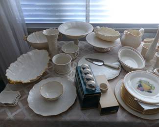 Everything on table is Lenox including Lenox Laurent dinnerware set, Lenox fruit plates & Lenox serving pieces 