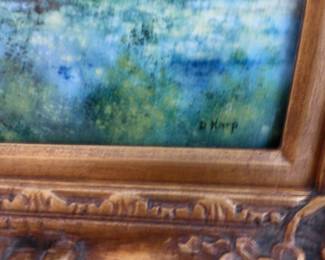 Enamel on copper paintings signed by David Karp