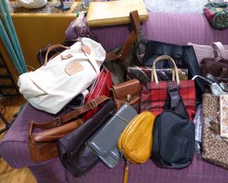 Handbags including designer labels