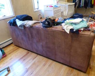 Leather sleep sofa, clothing