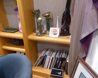 Bric-a-brac, framed pictures and posters, books