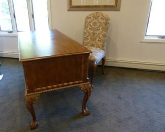 Chippendale style desk & desk chair