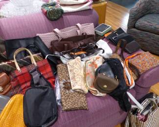 Handbags including designer labels