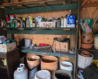 Many pots, chemicals
