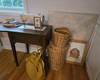 Sears Kenmore sewing machine and cabinet