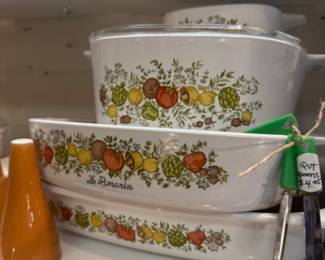 Spice of Life vintage casserole dishes and roaster