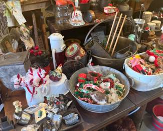 All kinds of goodies including some vintage Christmas