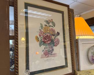 Vintage matted  Mario buatta floral print