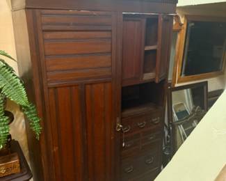 Antique Wooden Armoire or wardrobe