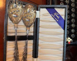 Sheffield England Silver-plate Salad Set