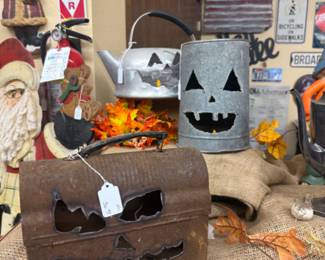 One of a king old treasures reborn as grinning Jack-O-Lanterns. Spooky and Charming.