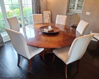 Stanley Furniture. (8) chairs, Table 78" diameter 