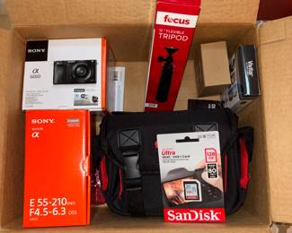 Entire Sony Kit! Camera, lens, tripod, case and memory card all brand new never touched or used!