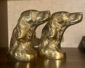 1940s Bronze Plated Pm Craftsman Irish Setter Bookends