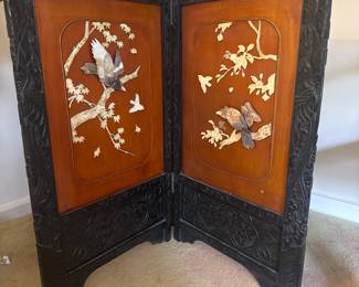 Japanese Shibayama Two Pamel Screen