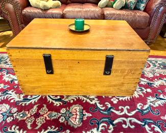 Large wooden storage box/coffee table
