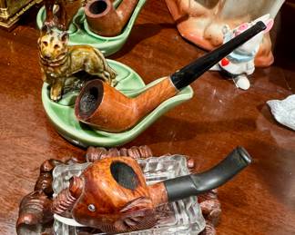 Wade Pipe Holder Green Ceramic Pipe Rests