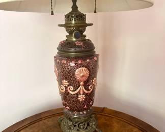 Pair converted oil lamps