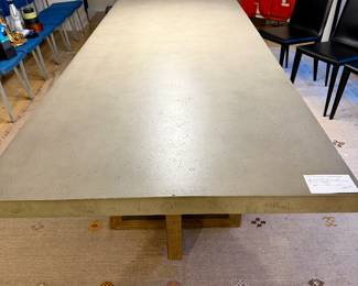 Restoration hardware Heston rectangular concrete and Pine dining table