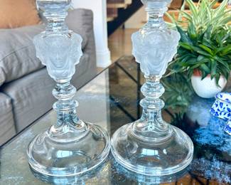 Baccarat LE250 Bacchus Figural Candlesticks