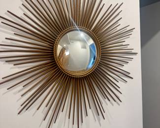French MCM  Chaty Vallaruis  Sunburst Mirror