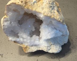 White Quartz Druzy Geode