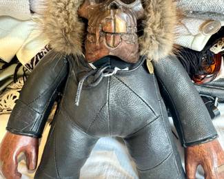 "Ludo" Blamo Leather and Wood Skull Monkey