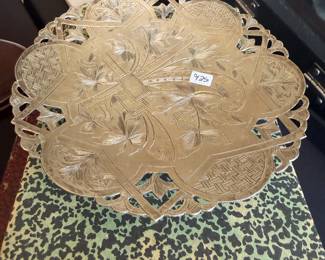 Sterling footed trivet. 