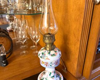 Hand Painted Oil Lamp