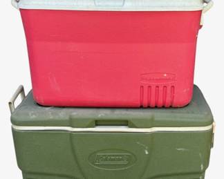 Coleman and Rubbermaid Coolers 