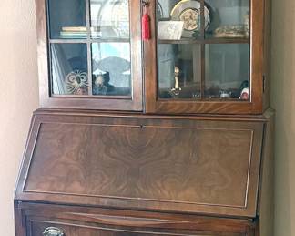 1940s walnut secretary/cabinet