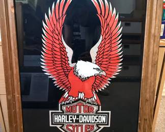 Framed Harley artwork