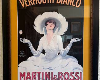 Martini + Rossi framed print