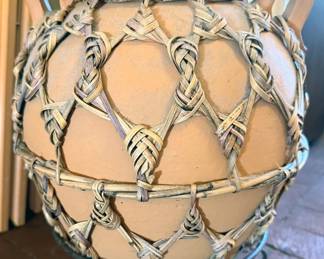 Ceramic jug with woven details