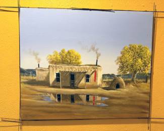 Robert Perea acrylic paintings, Southwest themed
