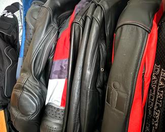 Men's motorcycle jackets, IICON (with insert), Cortech (with pads), Mars Leather, Tannery West (with insert)
+ Schaf