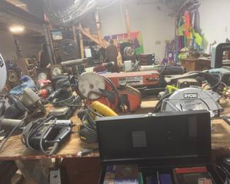 Basement packed with tools