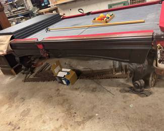 Antique Olhausen pool table