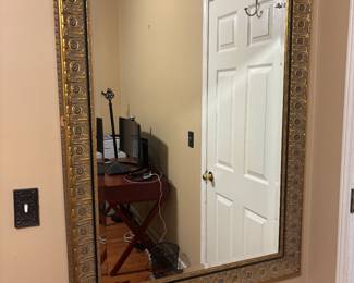 Ornate Gold framed wall mirror 3' by 4'