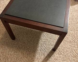 Mid Century Modern - MCM slate and wood side table