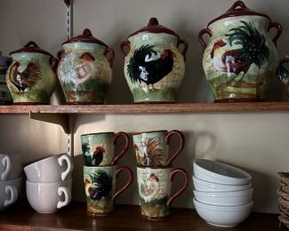 various dishware items