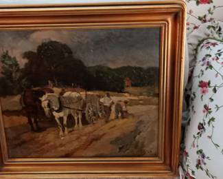 Mathias Alten landscape with horses pulling cart