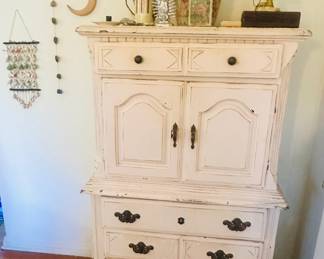 Variety of shabby chic furniture. Priced to sell. Please bring trucks and helpers to assist with moving large items.