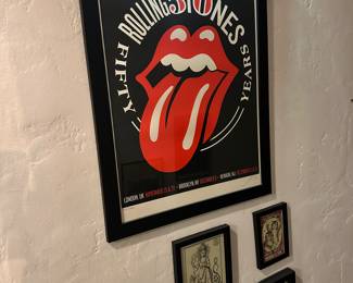 The Rolling Stones 50th Anniversary, 2 color screen print, signed, framed & numbered by Shepard Fairey
$350
+ large variety of modern art, priced to sell