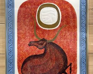 Taurus with Eye of Ra Framed Reproduction Artwork
