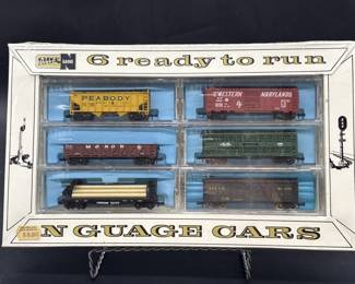 Atlas N Gauge Set of 6-Train Cars Factory Sealed