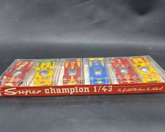 Vtg. Set of 6 Miniature Die Cast 1/43 Scale Cars